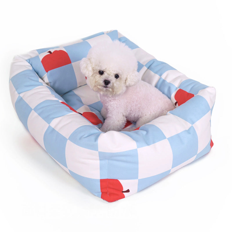 SnuggleNest Checkered Pet Bed