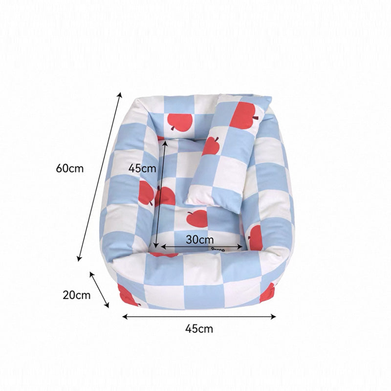 SnuggleNest Checkered Pet Bed