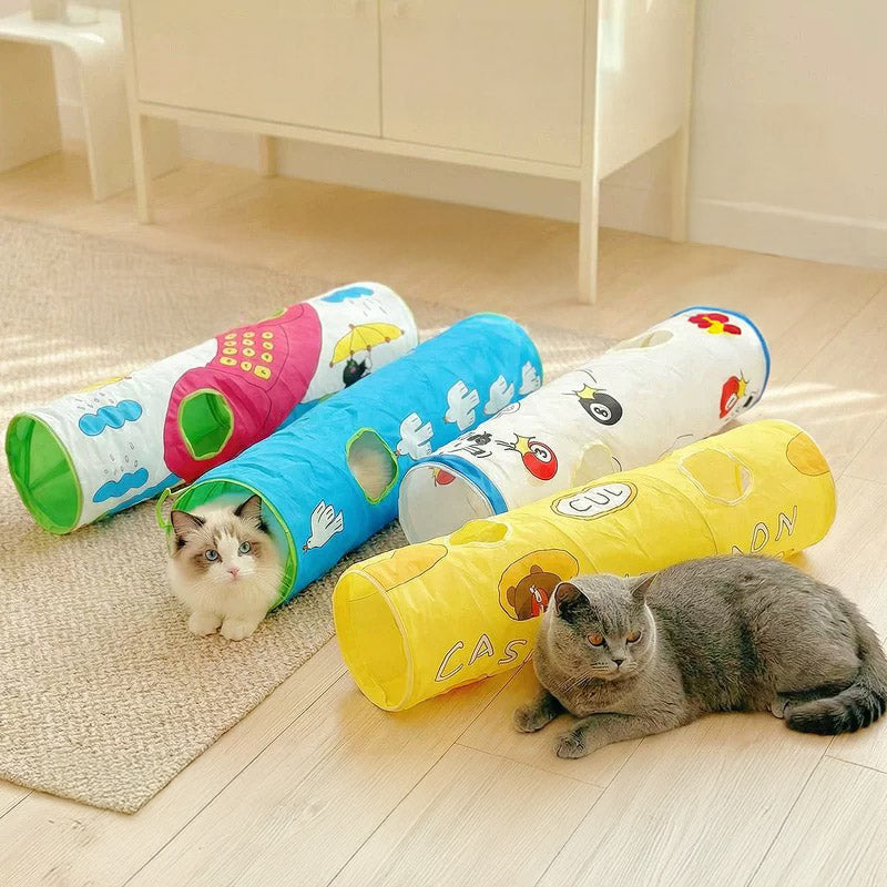 Peek-a-Play Illustrated Cat Tunnel  (4 Designs)