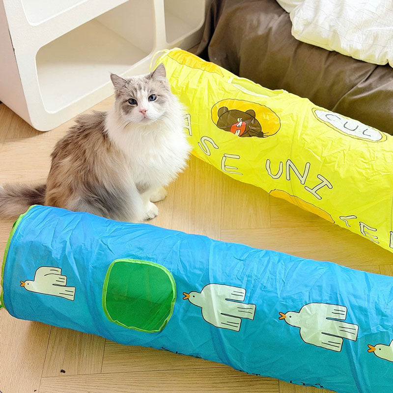 Peek-a-Play Illustrated Cat Tunnel  (4 Designs)