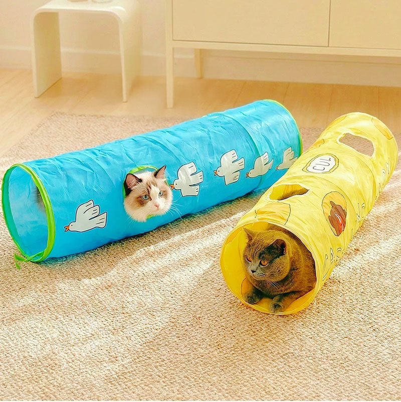 Peek-a-Play Illustrated Cat Tunnel  (4 Designs)