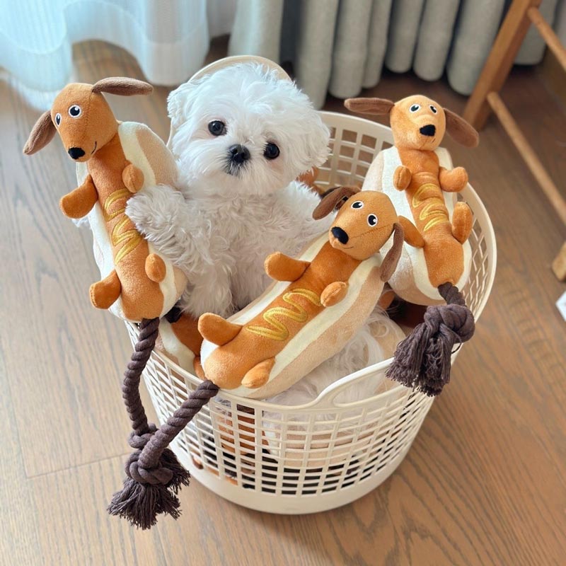 Sausage Buddy Squeaky Dog Toy