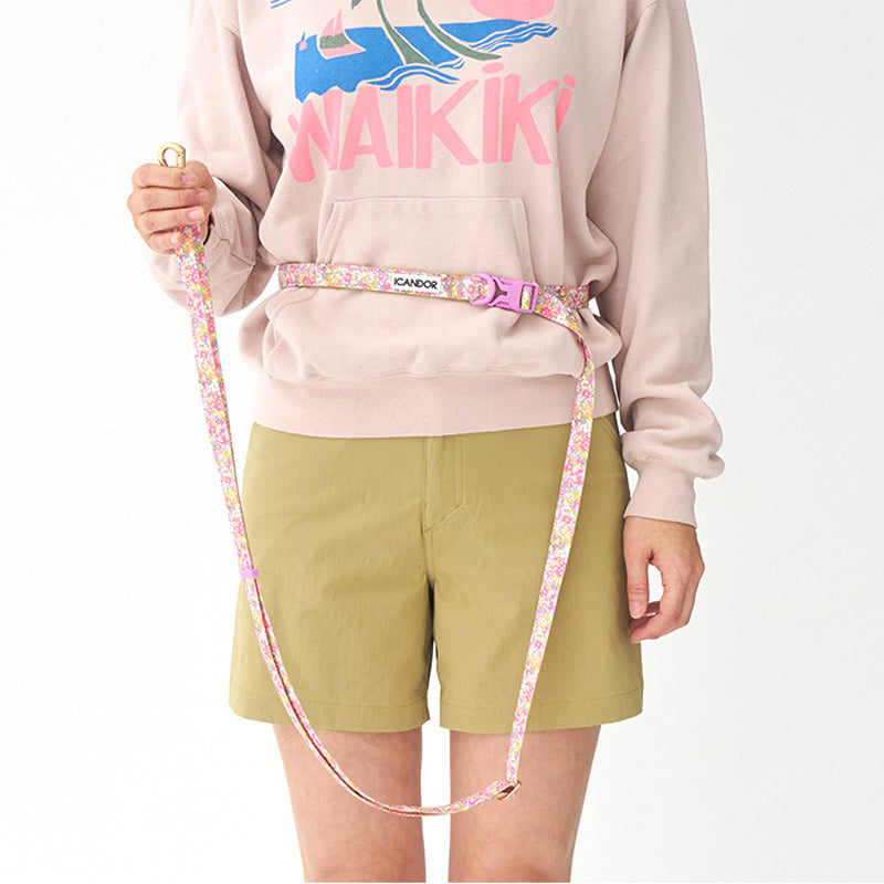 [ PREORDER ] Gentle Multi-Functional Adjustable Bolt Leash – Regular & Hands-Free Walk | Flora