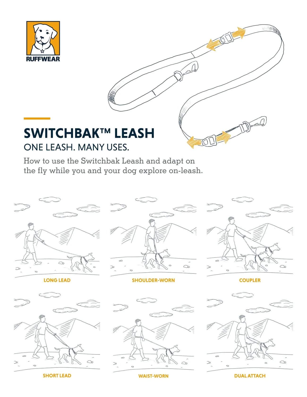 Switchbak™ Multi-Function Dog Leash (2 Colours)