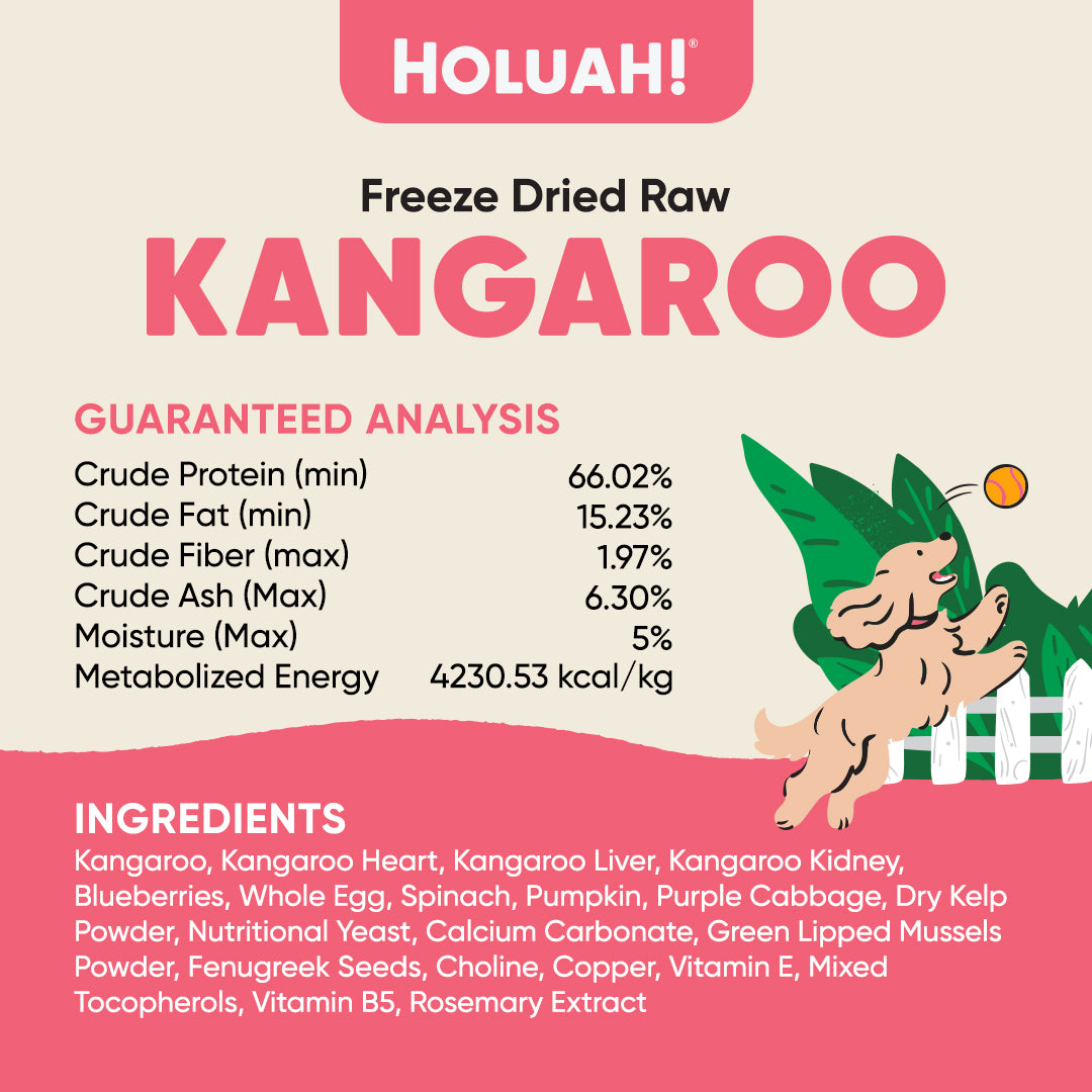 Freeze Dried Kangaroo Dog Food (380g)