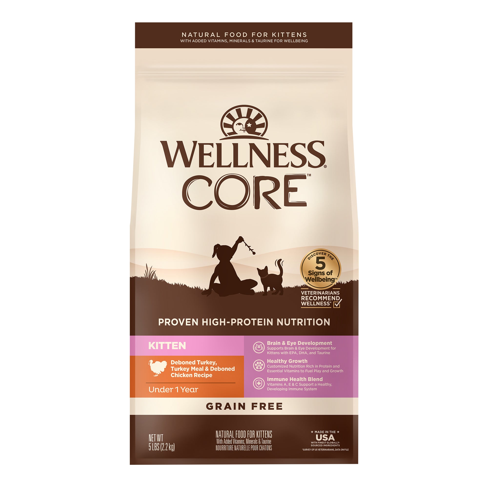 CORE® Kitten Deboned Turkey, Turkey Meal & Deboned Chicken Grain-Free Dry Cat Food