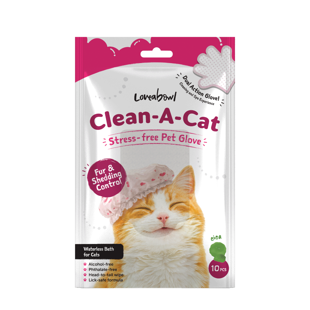 Clean-A-Cat Stress-Free Pet Grooming Gloves (Cica)