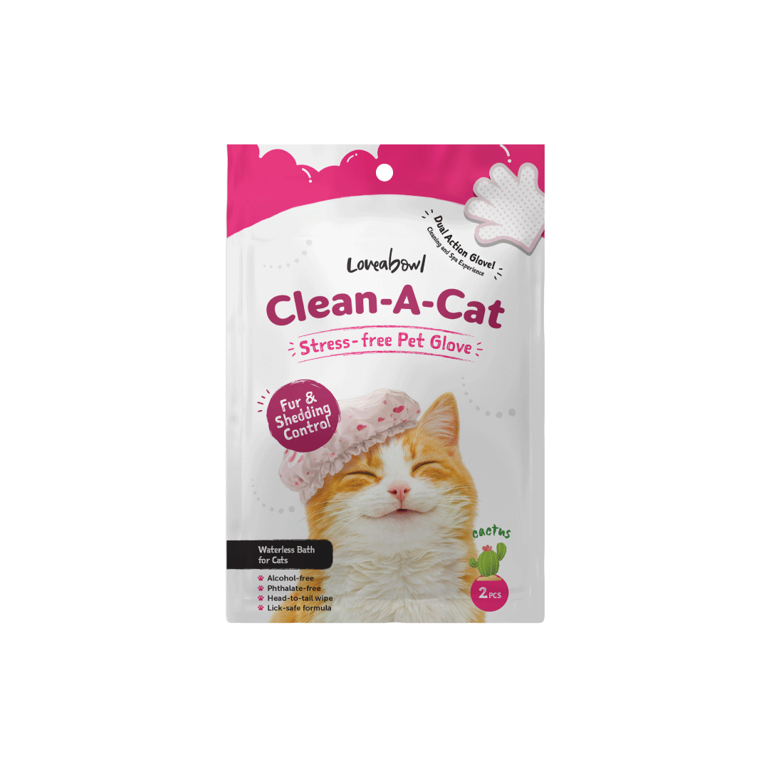 Clean-A-Cat Stress-Free Pet Grooming Gloves (Cactus)