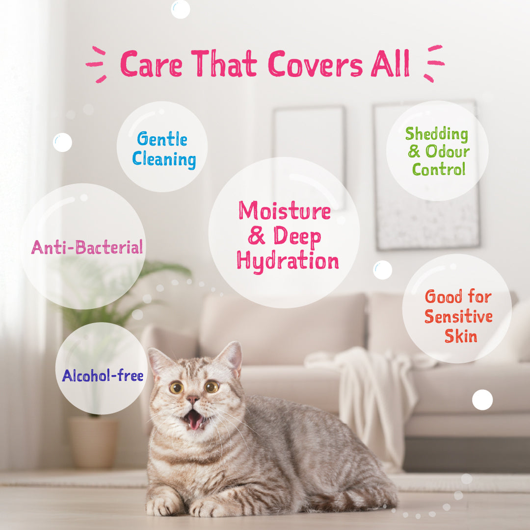 Clean-A-Cat Stress-Free Pet Grooming Gloves (Cica)