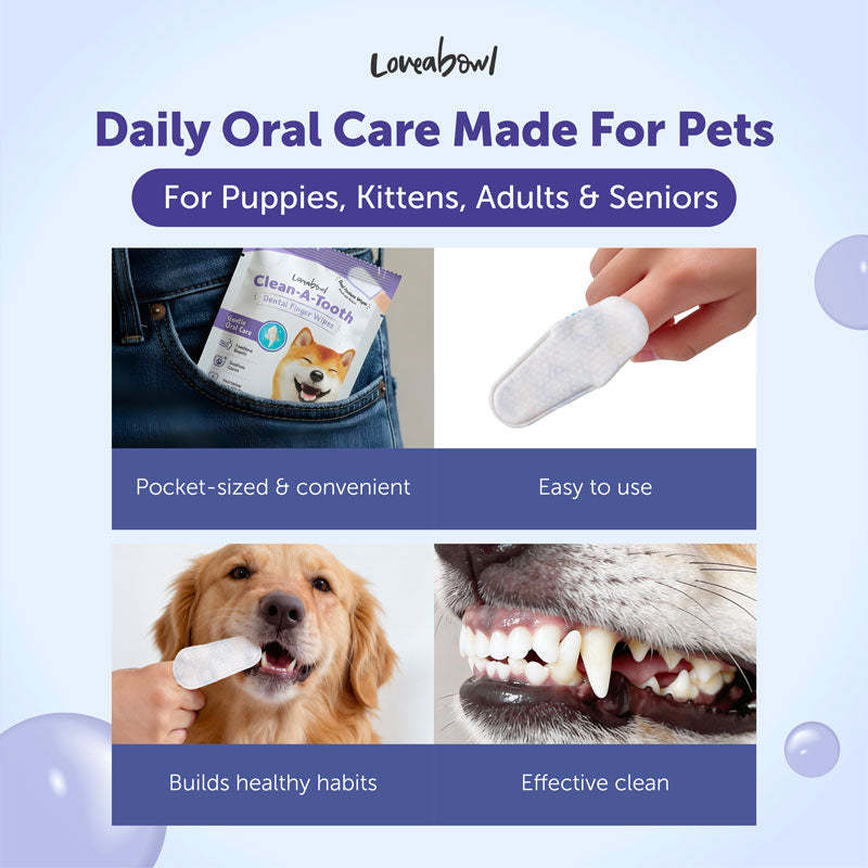 Clean-A-Tooth Dog Dental Cleaning Wipes (50 pcs)