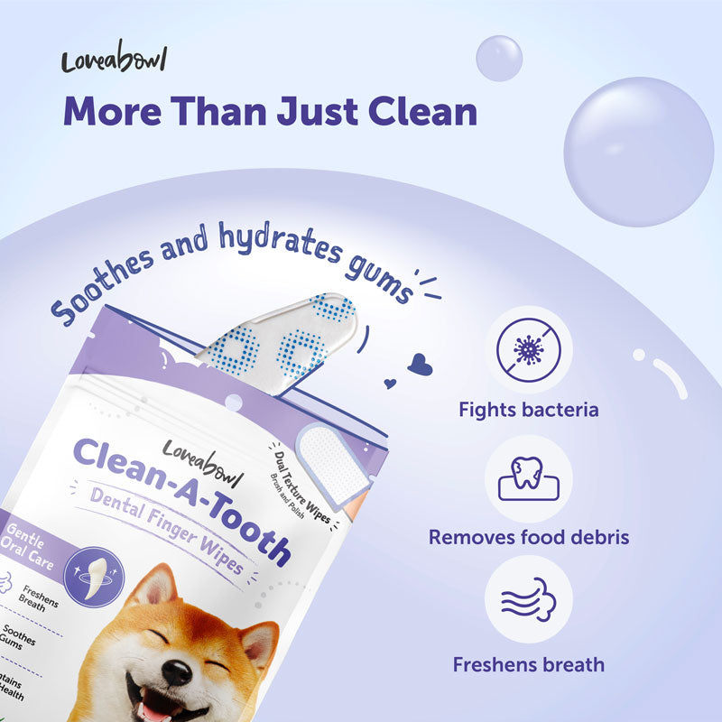 Clean-A-Tooth Dog Dental Cleaning Wipes (50 pcs)