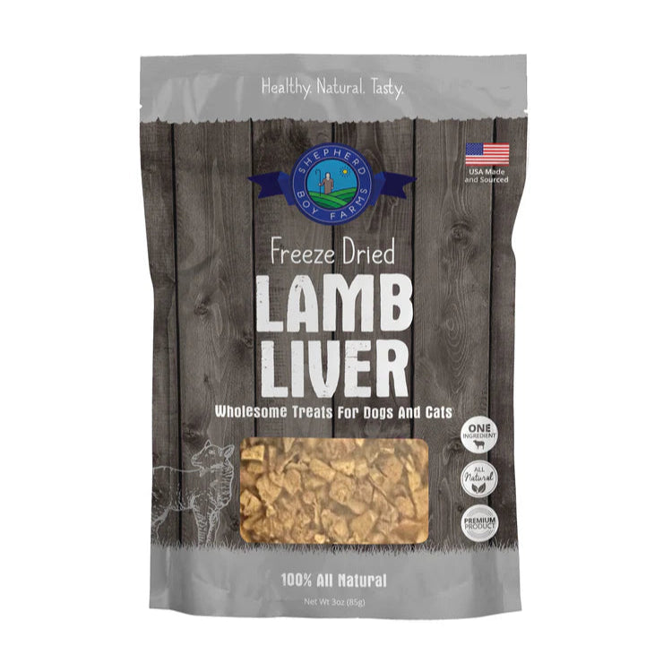 Freeze Dried Lamb Liver Dog & Cat Treats (3oz)