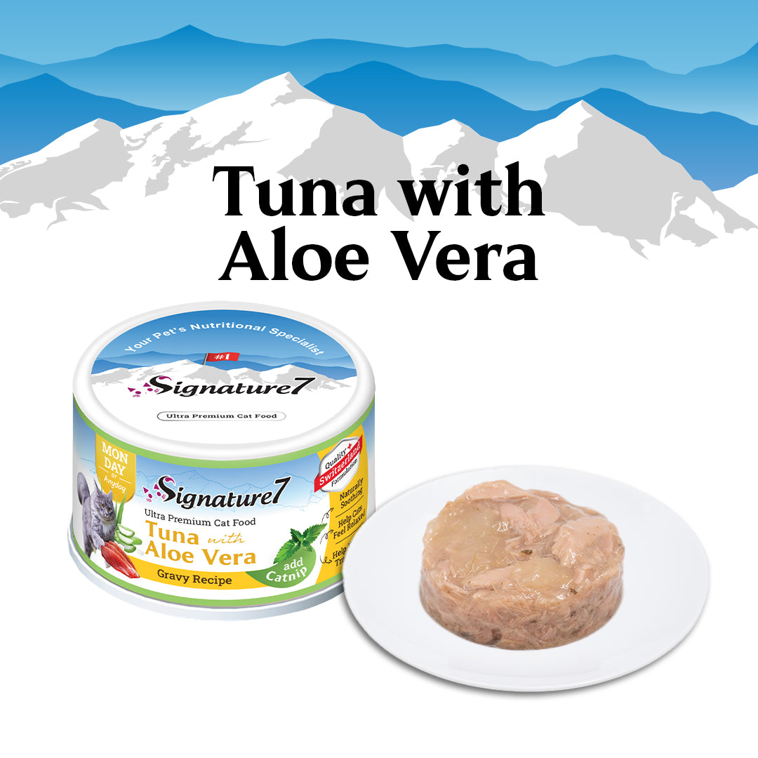 Tuna with Aloe Vera in gravy added Catnip Cat Wet Can Food (70g)