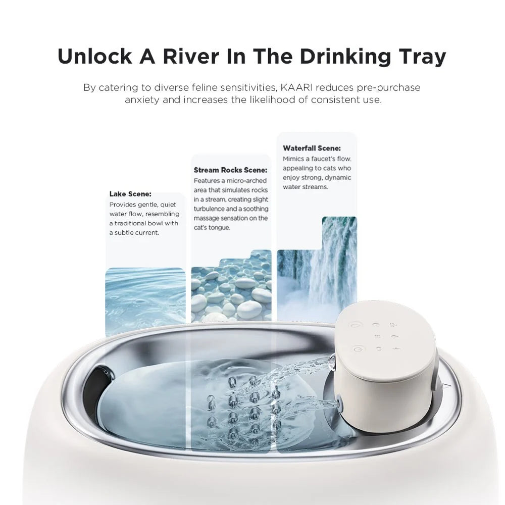 Momi Kaari Hydration Flow Standard Cat Water Fountain | Sofia Brown