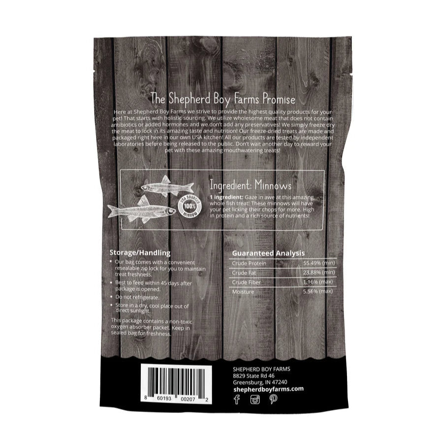 Freeze Dried Minnows Dog & Cat Treats (3oz)