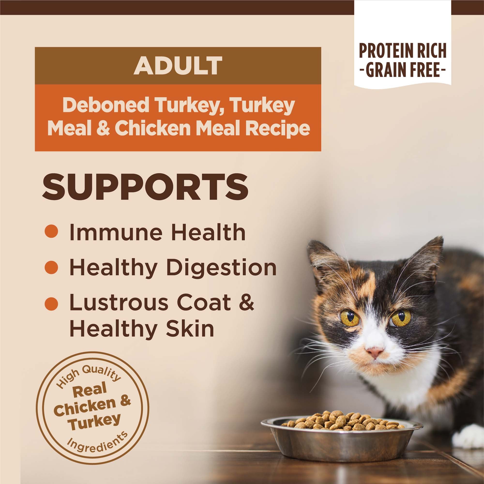 CORE® Original Deboned Turkey, Turkey Meal & Chicken Meal Grain-Free Adult Dry Cat Food