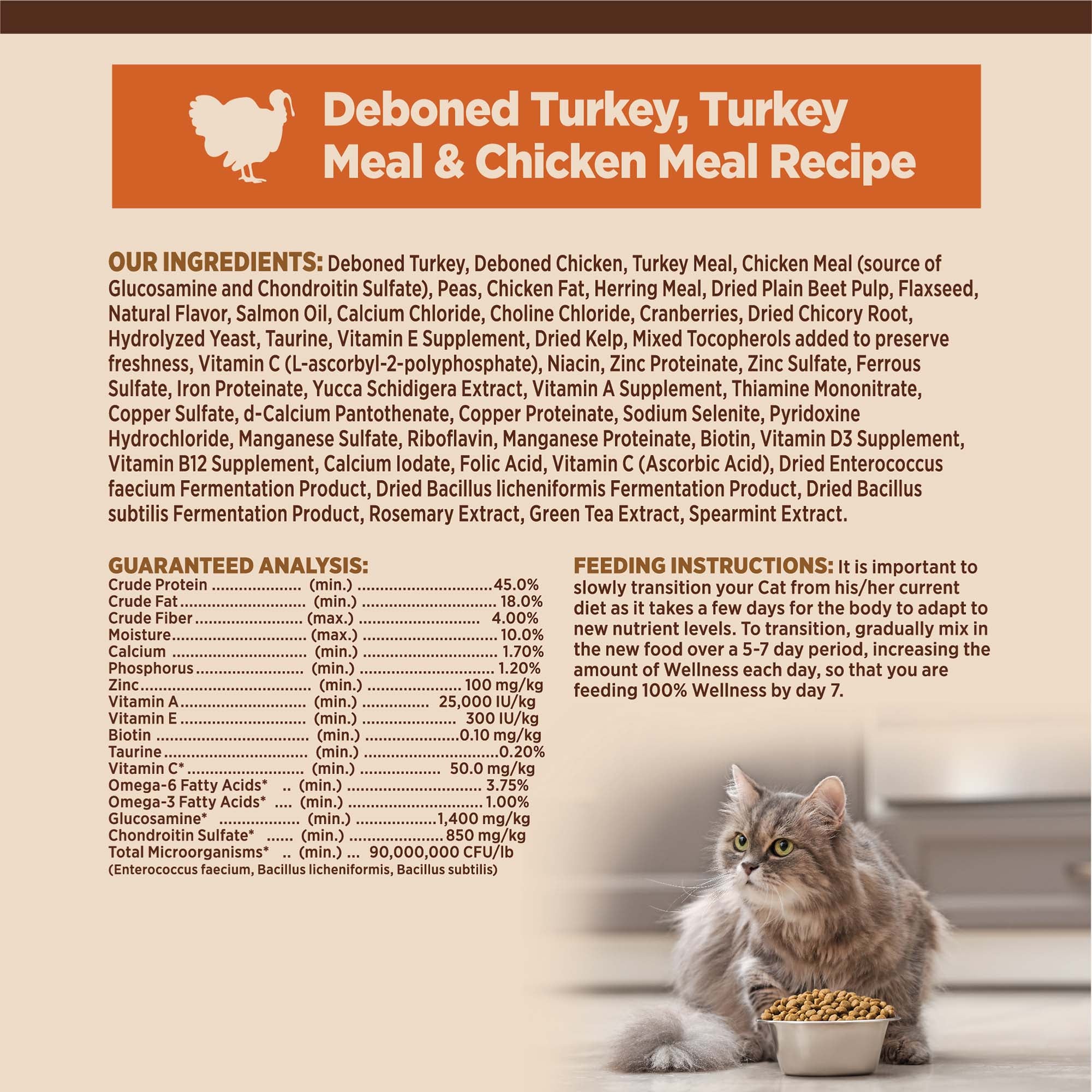 CORE® Original Deboned Turkey, Turkey Meal & Chicken Meal Grain-Free Adult Dry Cat Food