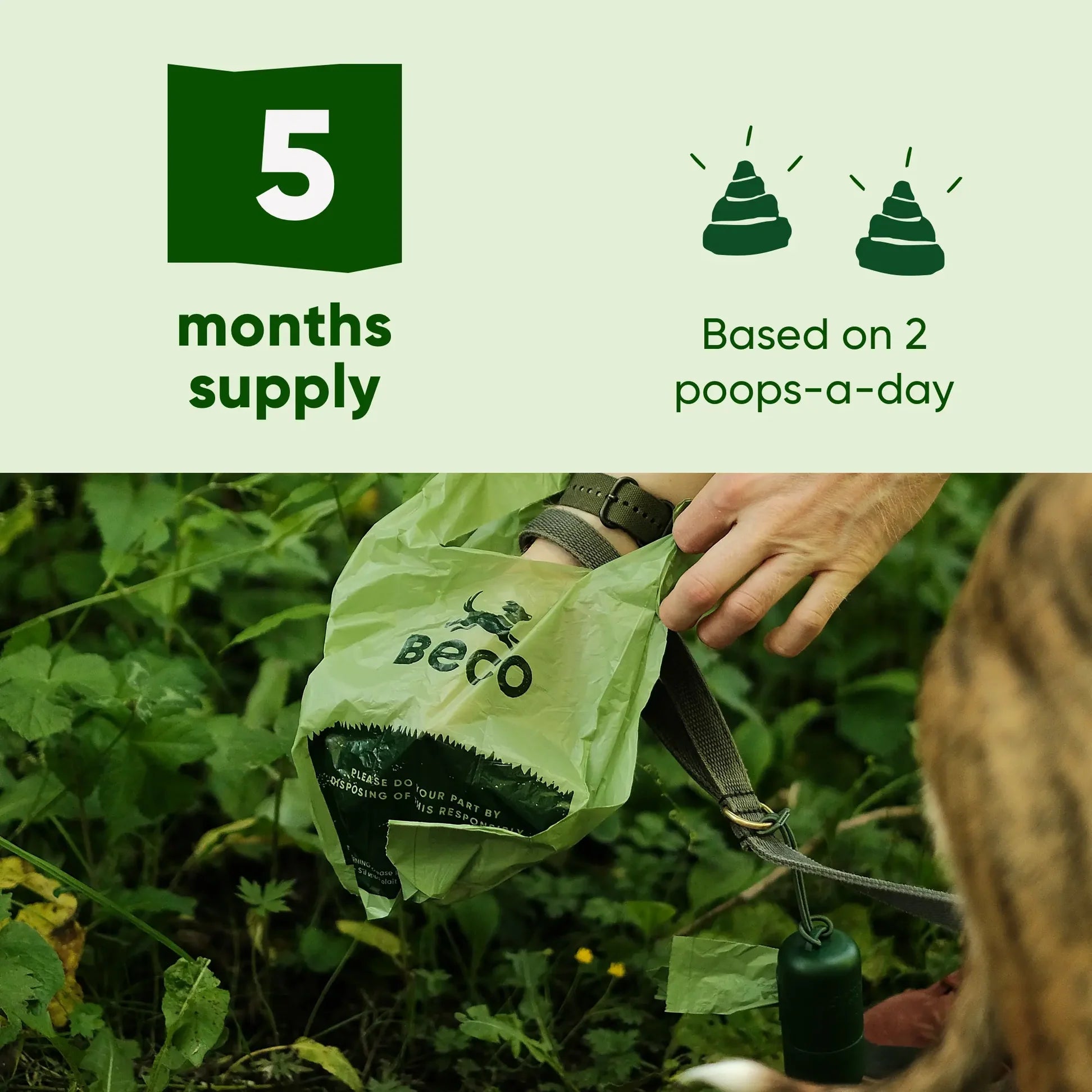 Beco Poop Bags – Leak-Proof, 100% Recycled Plastic (Unscented)