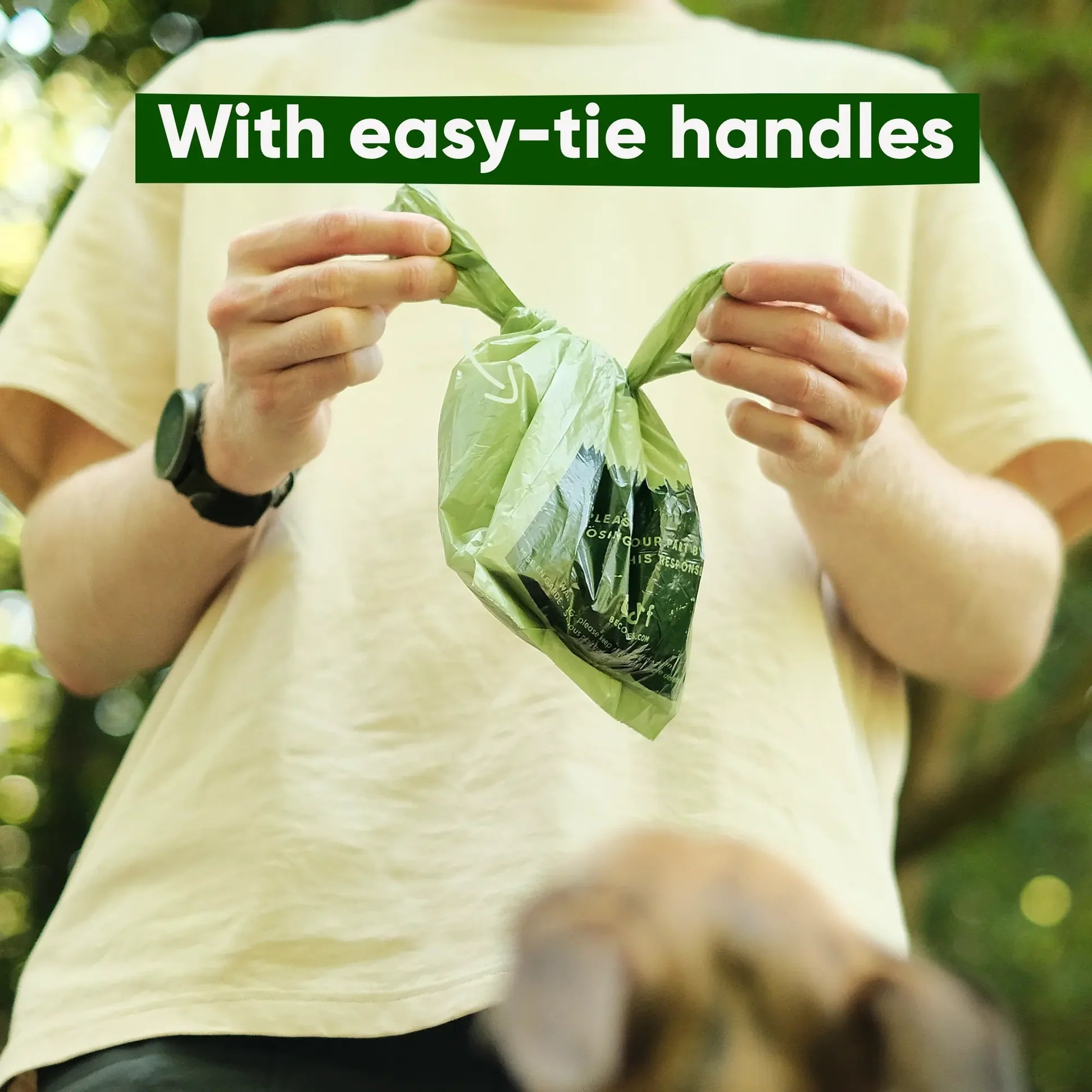 Beco Poop Bags With Handles – Leak-Proof, 100% Recycled Plastic (Mint Scented)