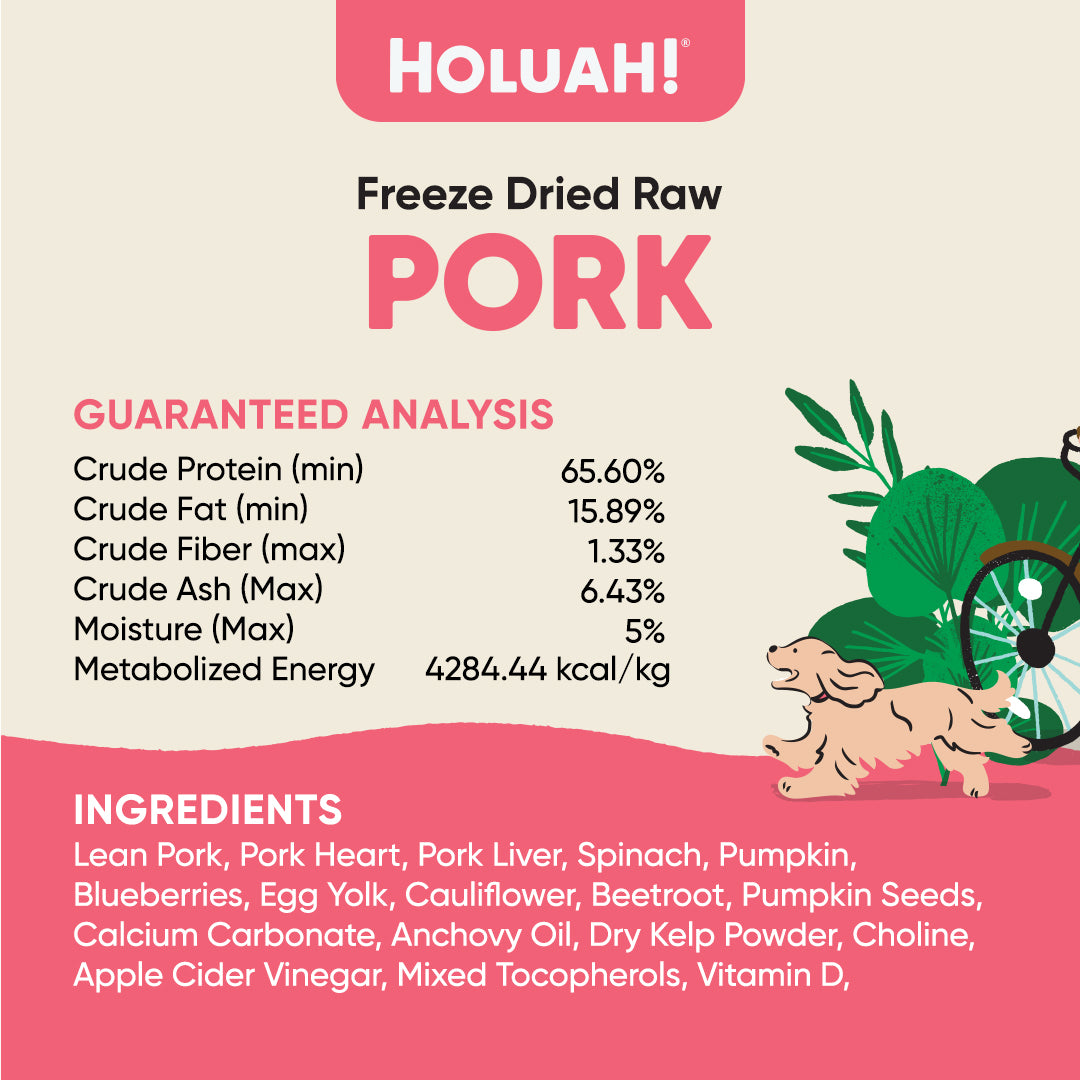 Freeze Dried Pork Dog Food (400g)