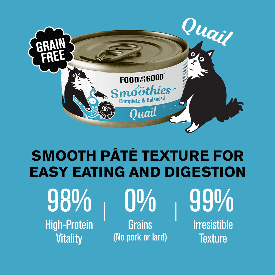 Food For The Good Smoothies | Quail Cat Canned Food (80g)