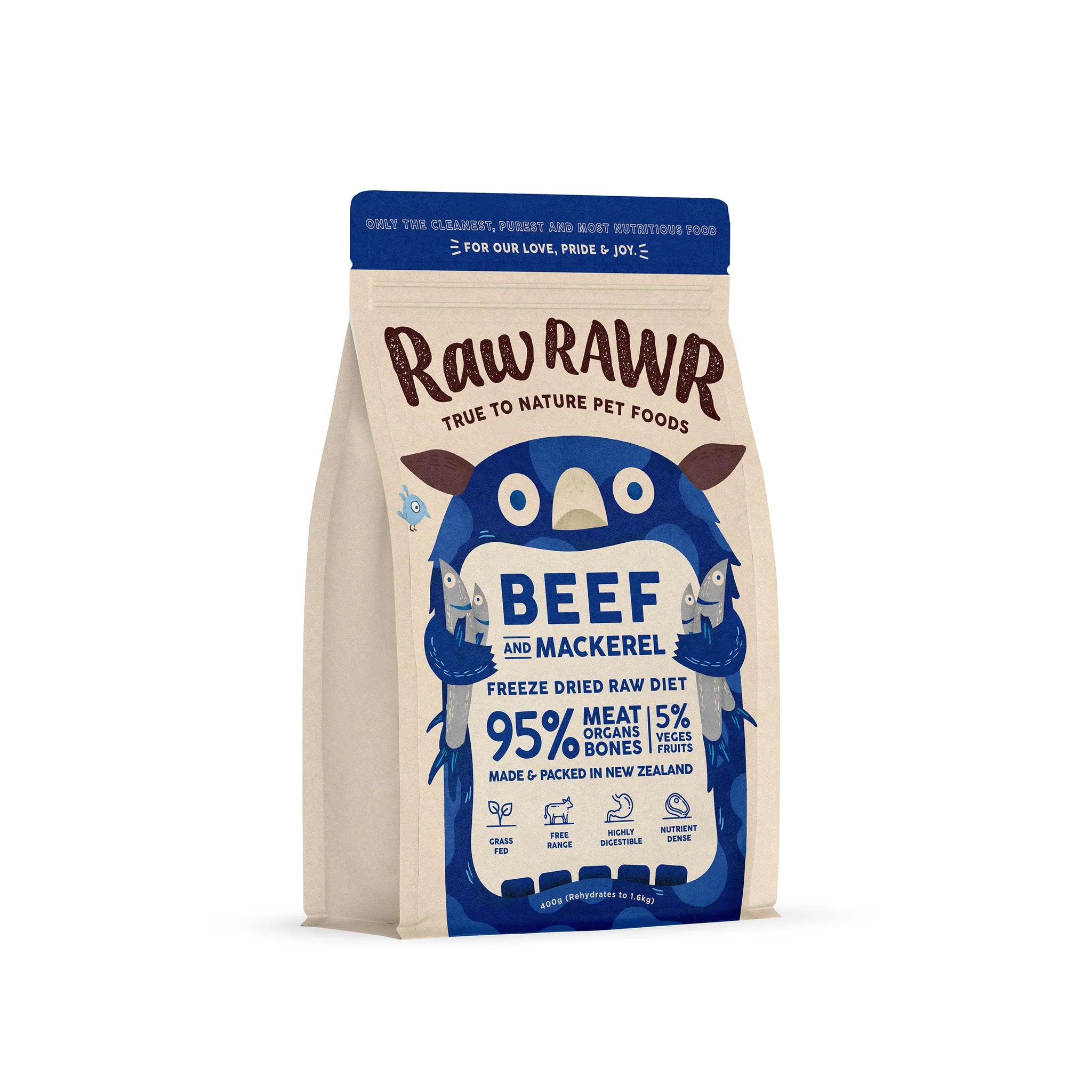 Freeze Dried Raw Diet - Beef & Sardines (350g)