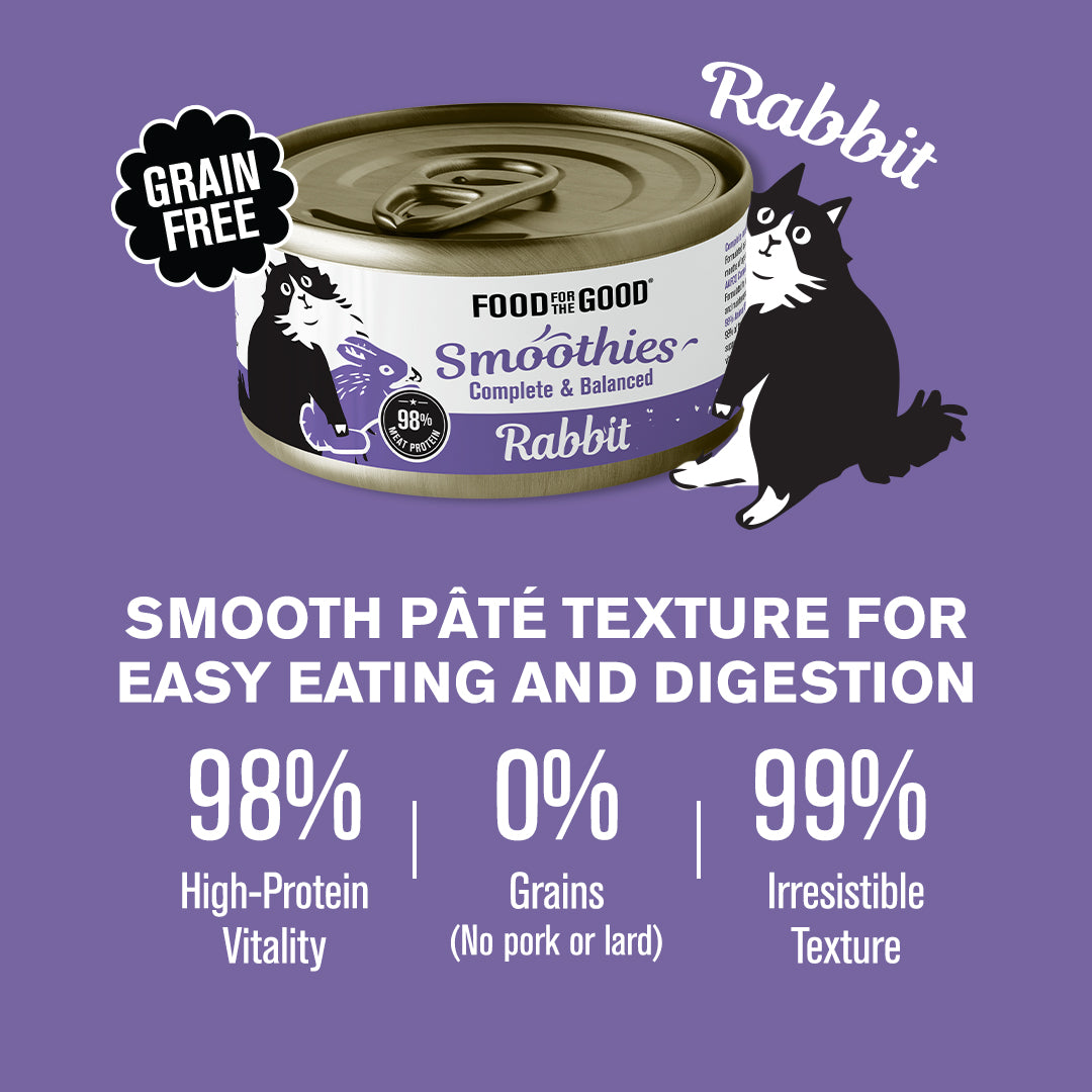 Food For The Good Smoothies | Rabbit Cat Canned Food (80g)