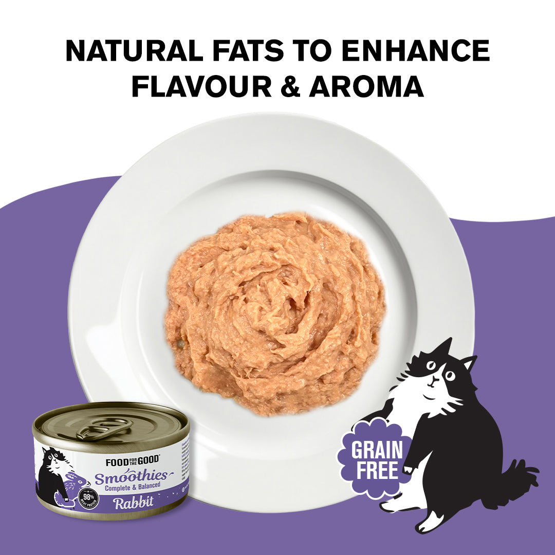 Food For The Good Smoothies | Rabbit Cat Canned Food (80g)