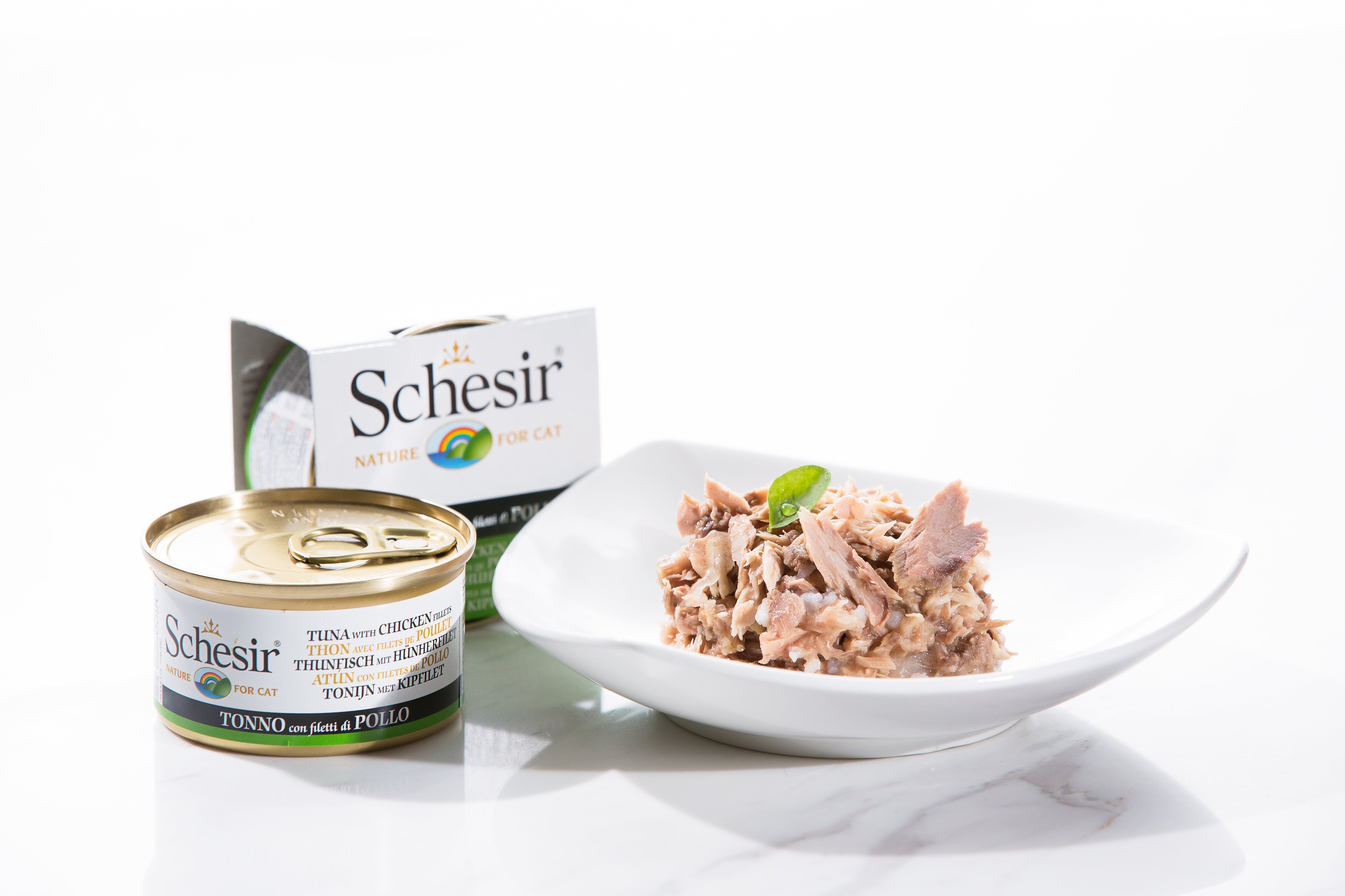 Schesir Tuna with Chicken Fillet in Jelly Adult Canned Cat Food (85g)