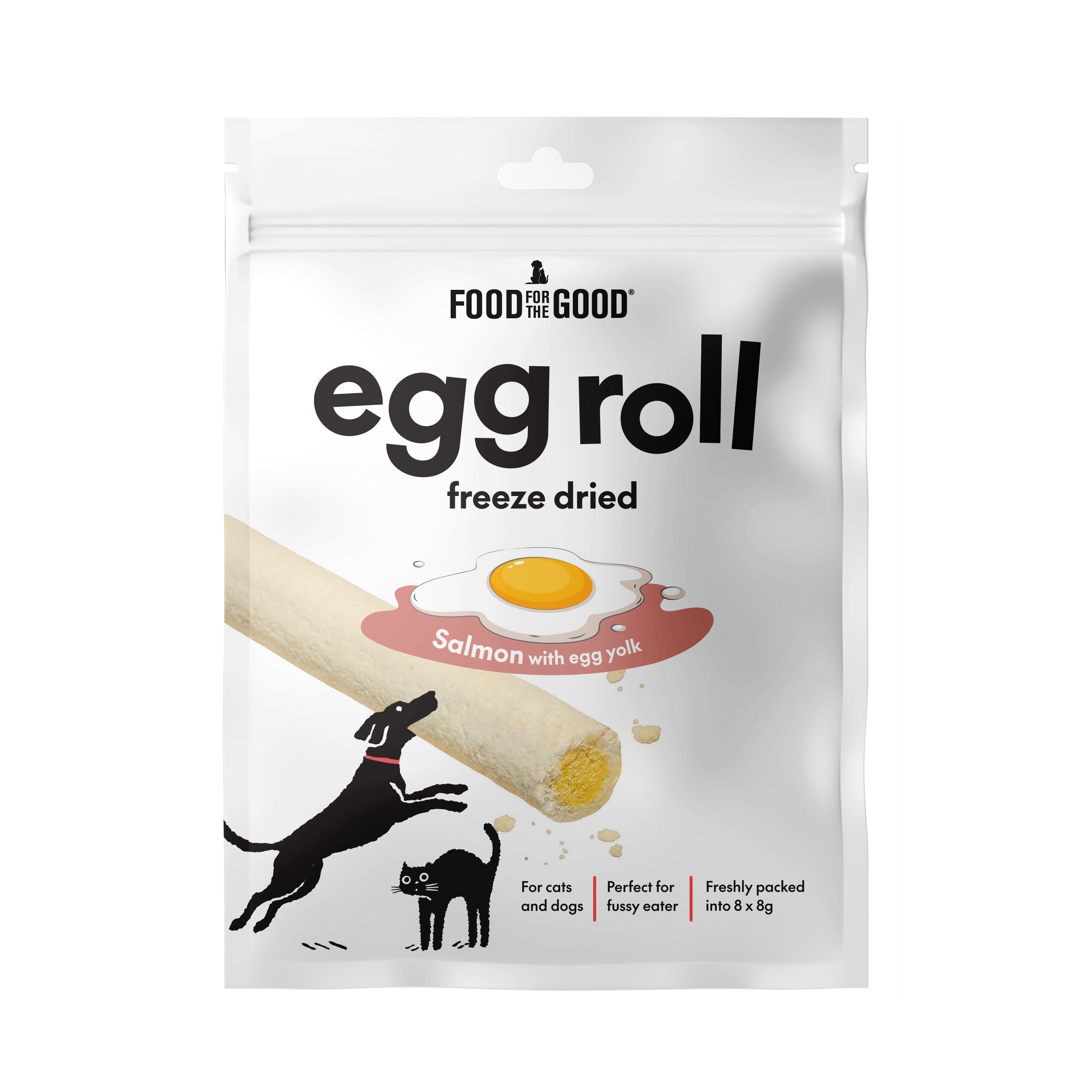 Freeze Dried Egg Roll | Salmon with Egg Yolk (8g x 8)