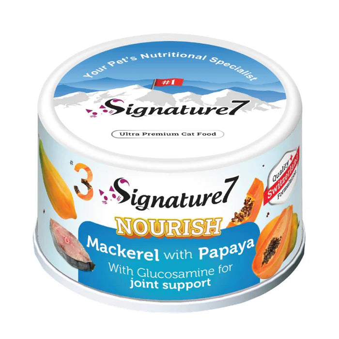 Nourish Fruits Glucosamine For Joint Cat Wet Can Mackerel with Papaya [80g]