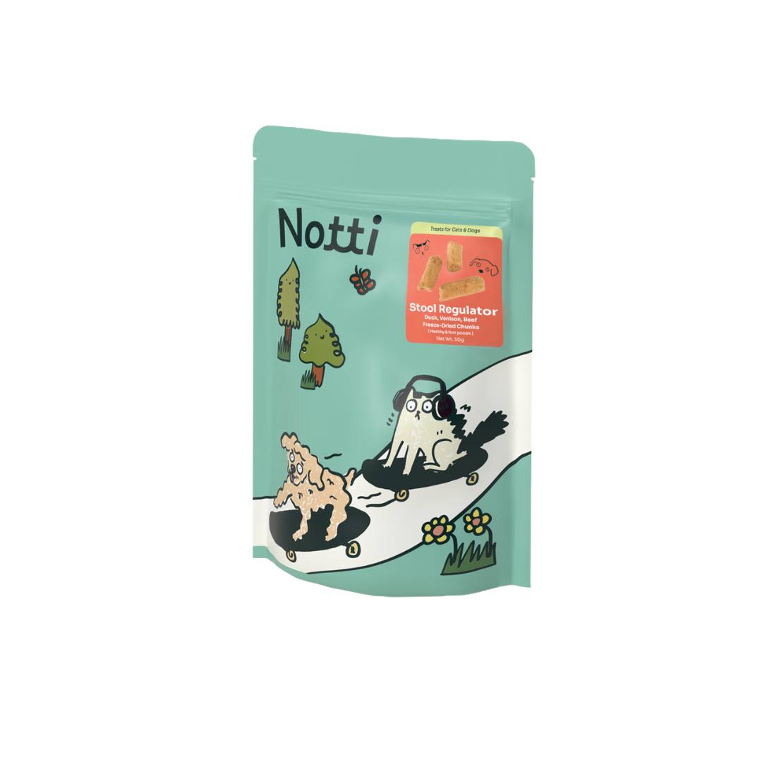 Notti Stool Regulator Duck, Venison, Beef Freeze-Dried Chunks For Dog & Cat (50g)