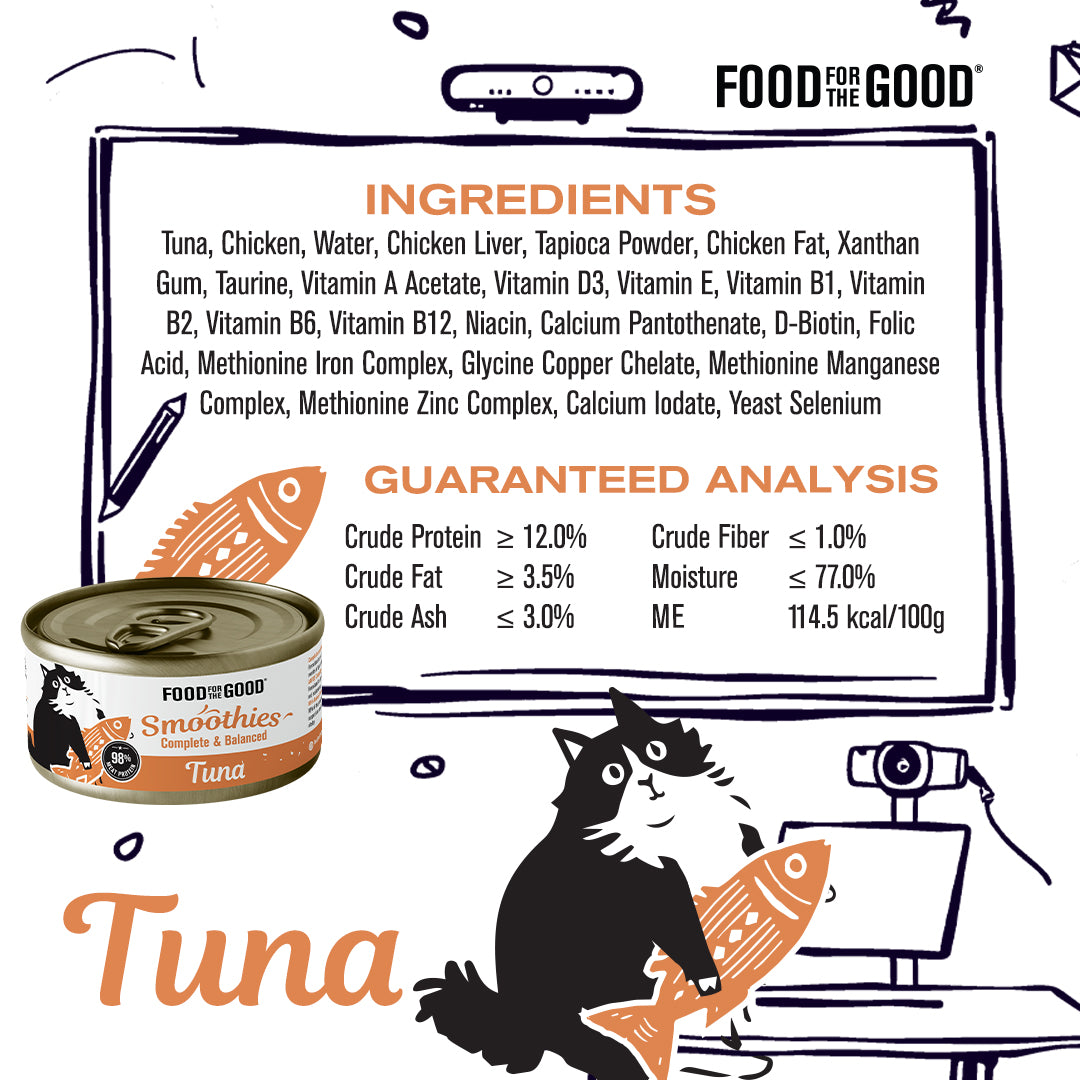 Food For The Good Smoothies | Tuna Cat Canned Food (80g)
