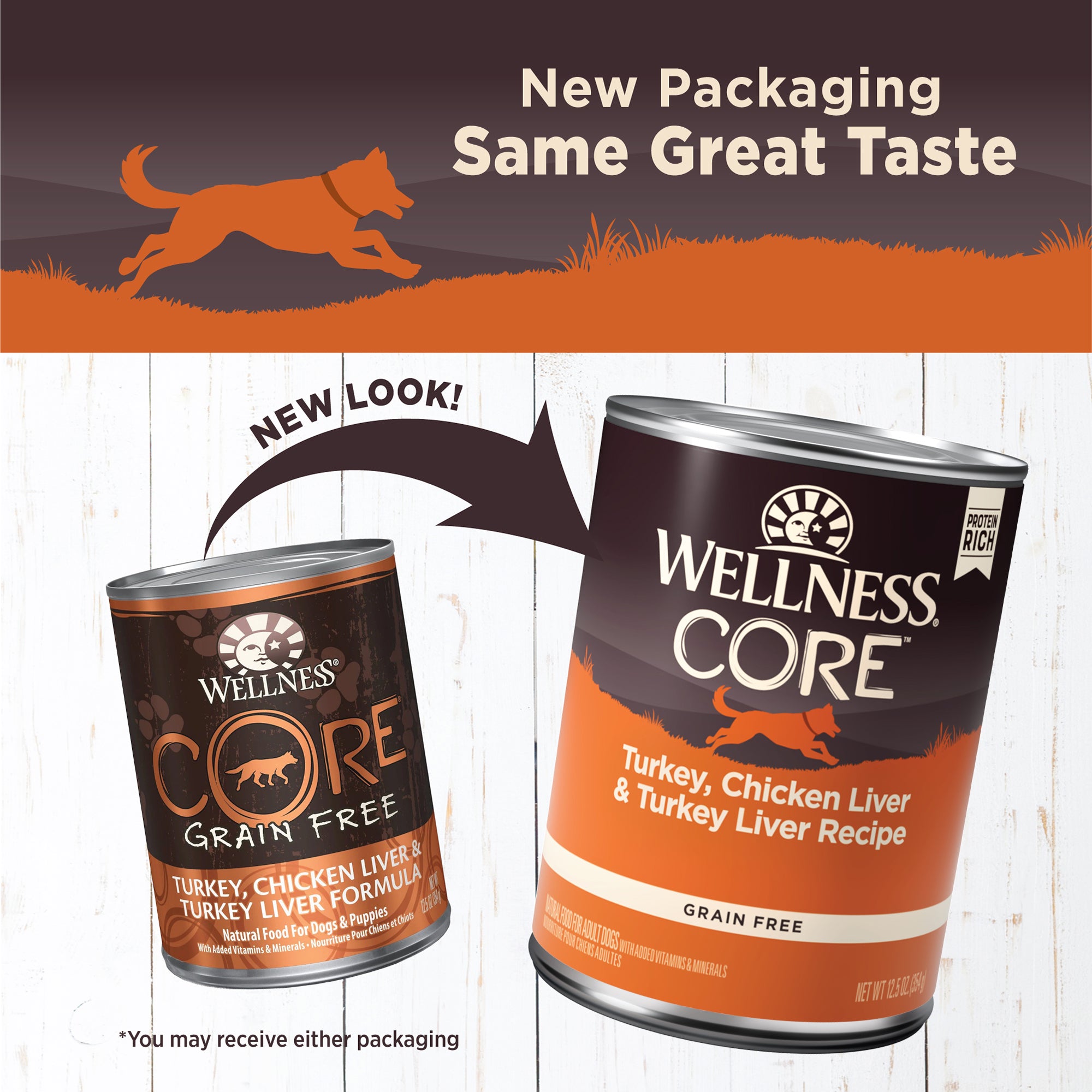 Wellness CORE Grain-Free Turkey, Chicken Liver & Turkey Liver Canned Wet Dog Food (12.5oz)