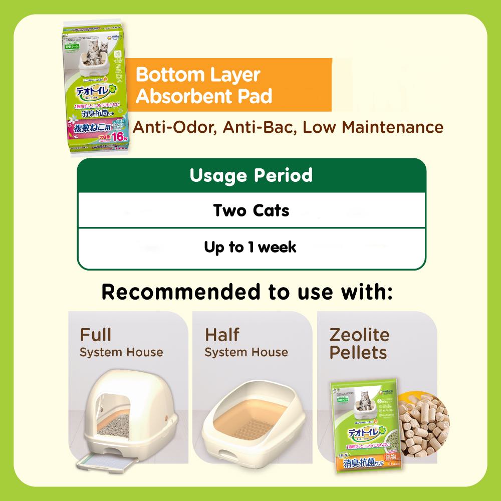 Unicharm Deo-Toilet Multi-Cat Absorbent Pads - product information