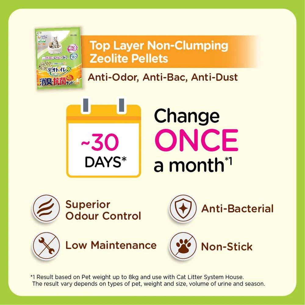 Unicharm Deo Toilet Half Cover Cat Litter Box | Natural Ivory