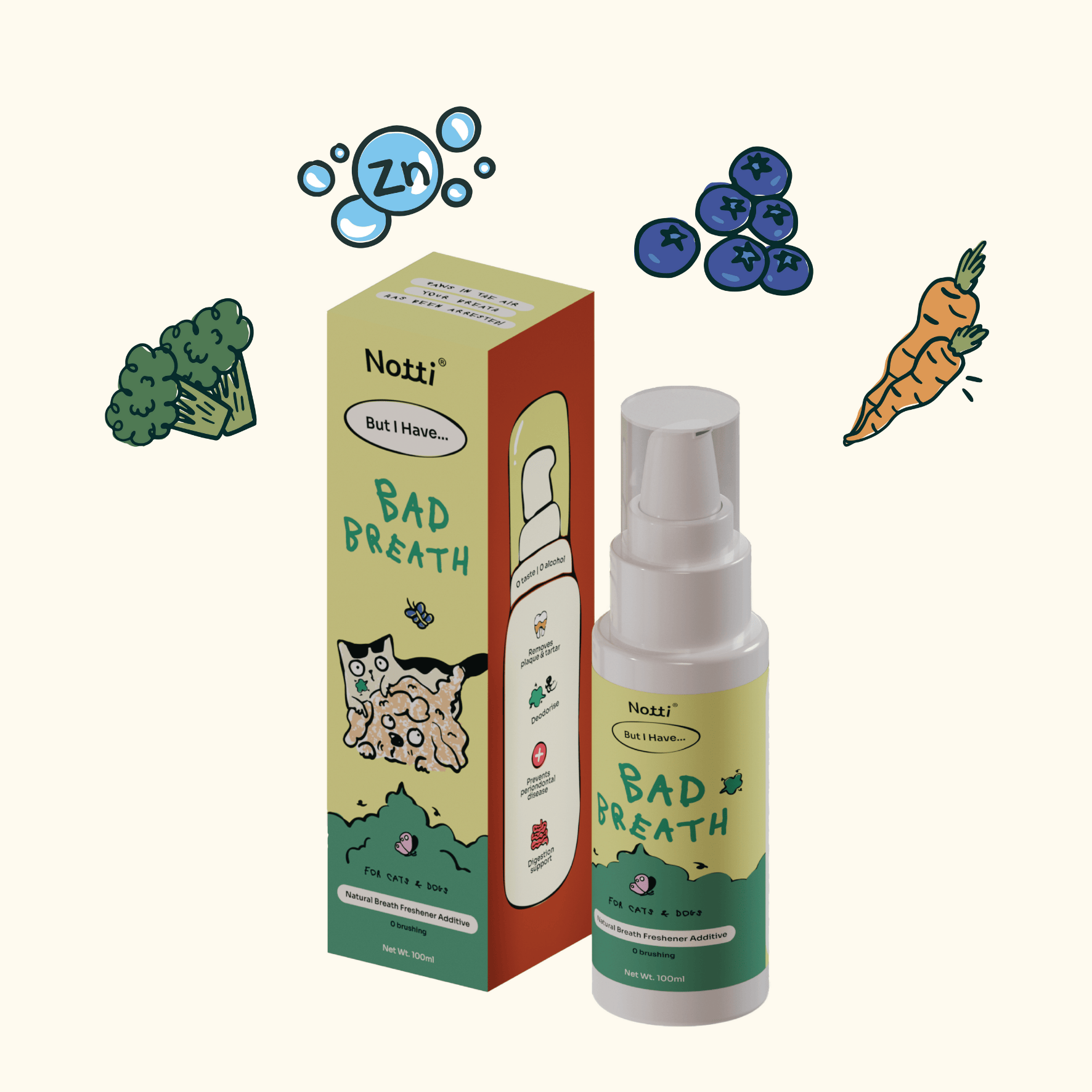 Notti "But I Have Bad Breath" Natural Breath Freshener Water Additive (100ml)