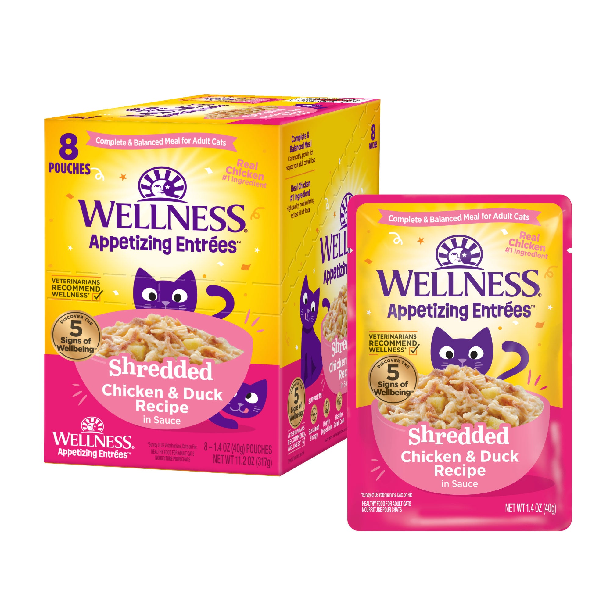 Appetizing Entrees Shredded Chicken & Duck Recipe Wet Cat Food (1.4 oz)