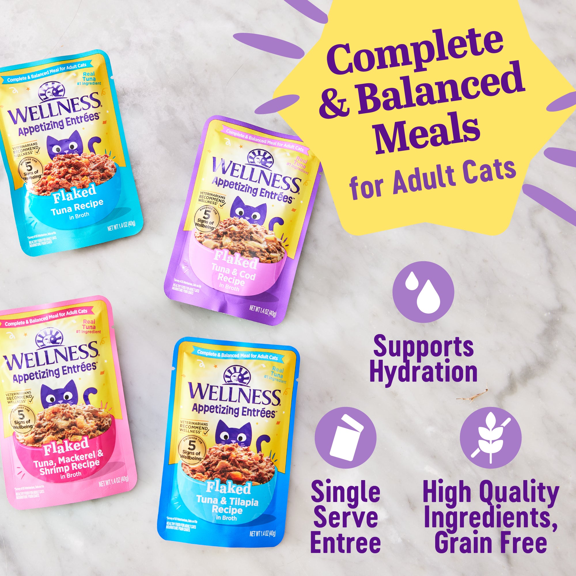 Appetizing Entrees Flaked Tuna & Tilapia Recipe Wet Cat Food (1.4 oz)