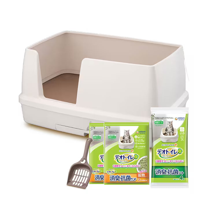 Unicharm Deo Toilet Wide Litter System High Wall Cat Litter Tray