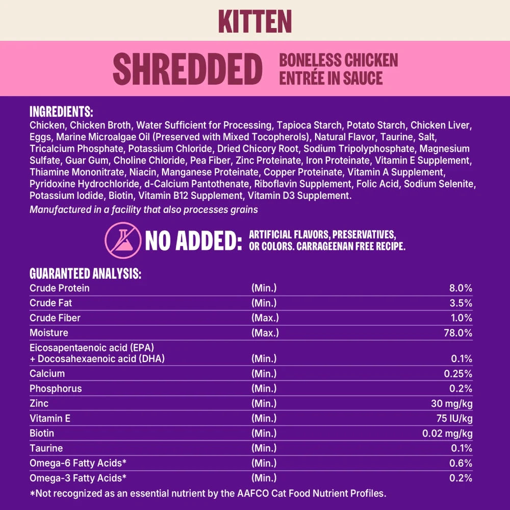 Wellness CORE Signature Selects Shredded Kitten Chicken & Chicken Liver Wet Cat Food (2.8oz)