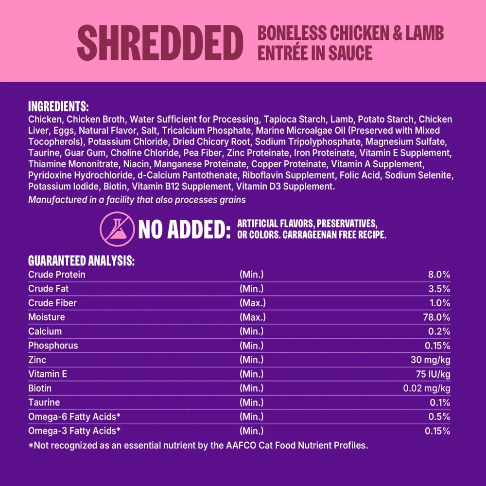 Wellness CORE Signature Selects Shredded Boneless Chicken & Lamb Wet Cat Food (2.8oz)