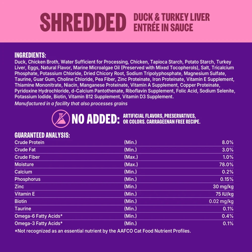 Wellness CORE Signature Selects Shredded Duck & Turkey Liver Wet Cat Food (2.8oz)