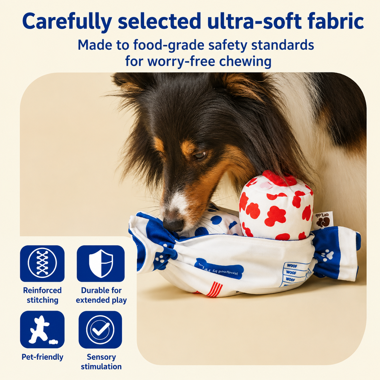 White Dog Candy Nosework Toy