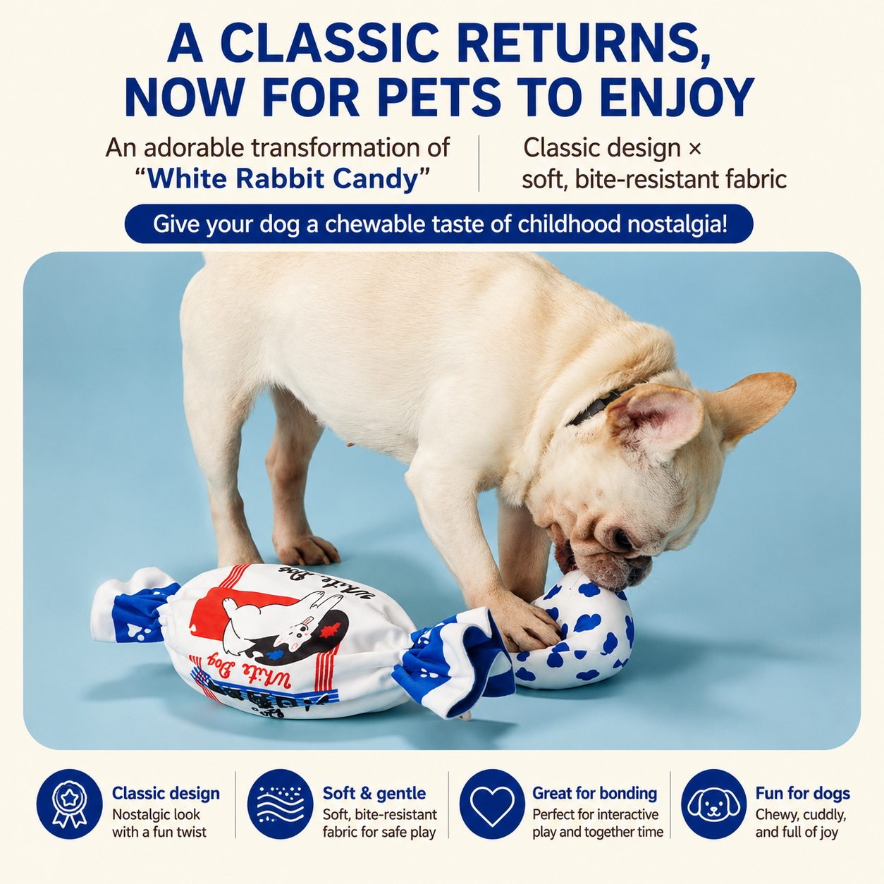 White Dog Candy Nosework Toy