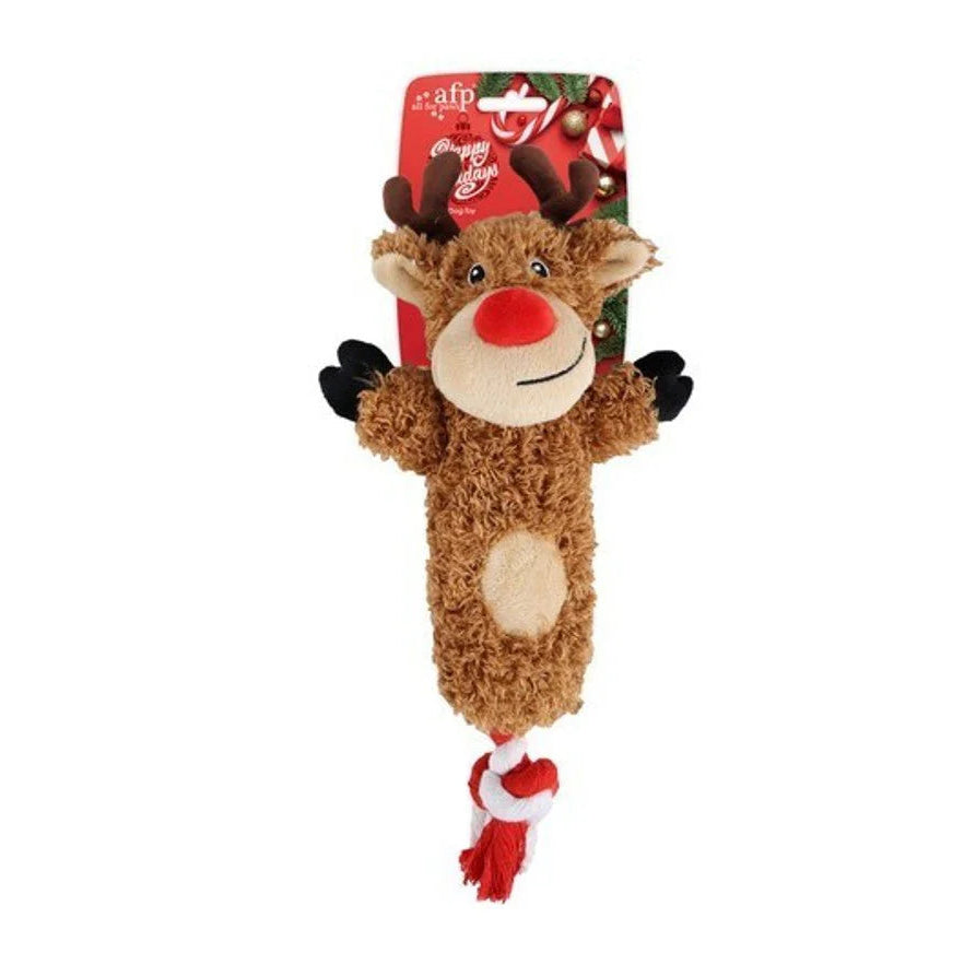All For Paws — Merry Tug & Fetch Reindeer Christmas Dog Toy
