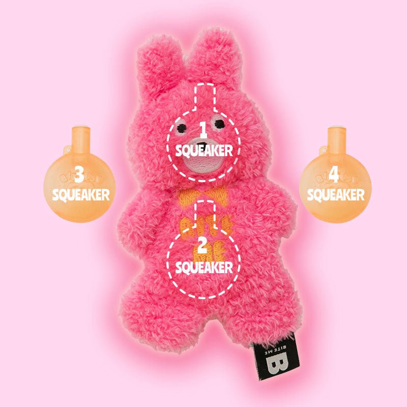 Bite Me Bunny and Bear Squeaker Refill Toy (2 Designs) - CreatureLand