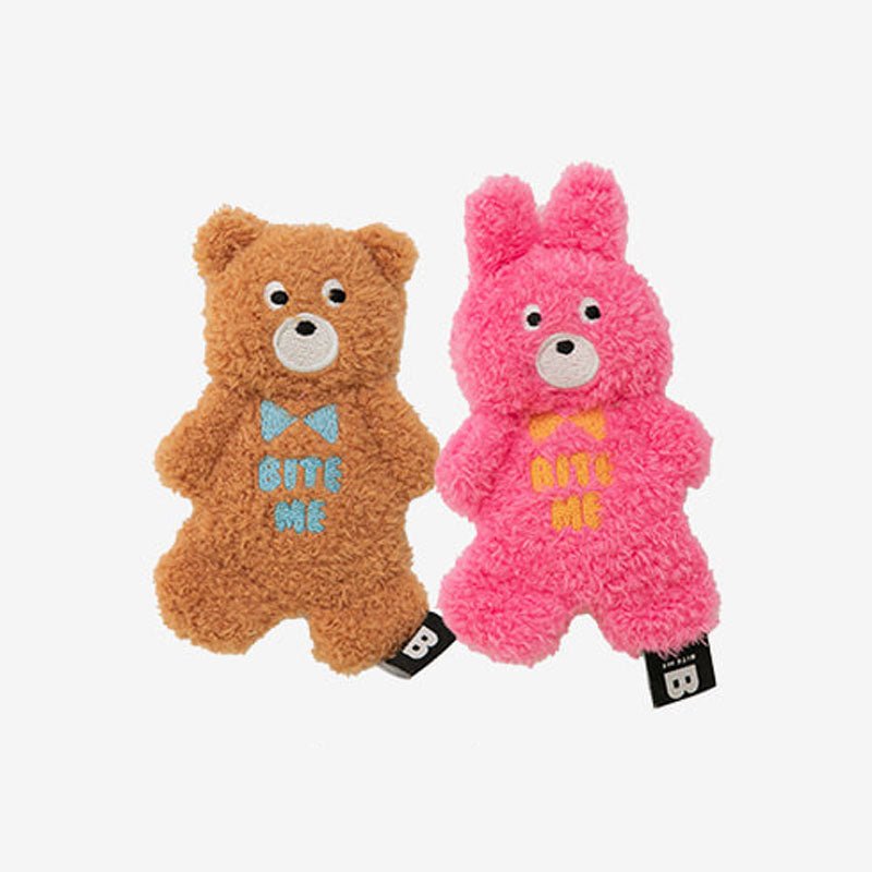 Bite Me Bunny and Bear Squeaker Refill Toy (2 Designs) - CreatureLand