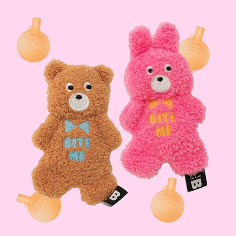 Bite Me Bunny and Bear Squeaker Refill Toy (2 Designs) - CreatureLand