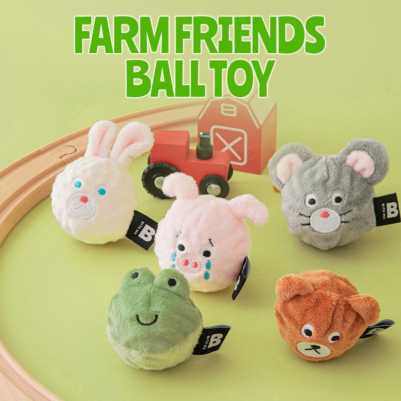 Bite Me Farm Friends Ball Dog Toy - CreatureLand